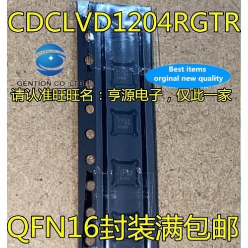 5PCS CDCLVD1204 CDCLVD1204RGTR silk-screen D1204 QFN16 chip clock buffers in stock 100% new and original