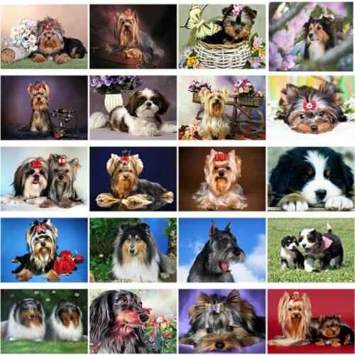 DIY 5D Diamond Painting Dog Cross Stitch Diamond Embroidery Sale Animal Mosaic Rhinestones Pictures Full Round Drill Home Decor