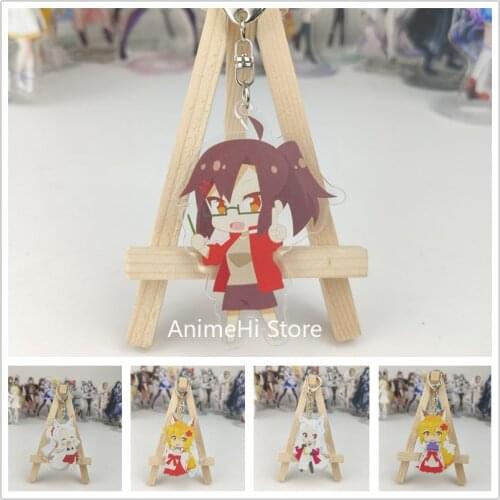 Anime The Helpful Fox Senko San Keychain Figure Sewayaki Kitsune No Senkosan Acrylic Bag Pendant Keyring for Gift
