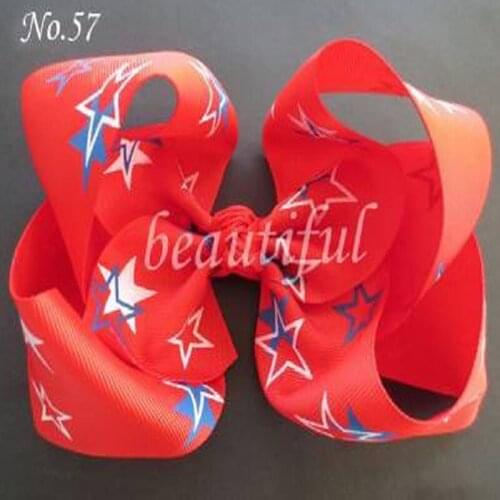 100 BLESSING Good Girl 7 Inch ABC Hair Bow Clip 2.5" Grosgrain Ribbon 79 No