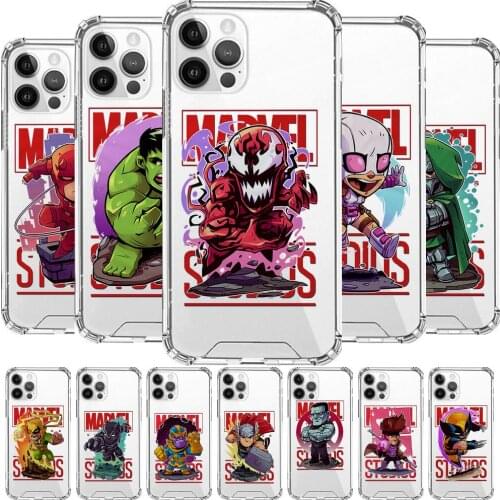 Disney Marvel Anime Style Phone Case cover For iphone 11 pro max Cases 12 8 7 6 s XR PLUS X XS SE 2020 mini Transparent cell