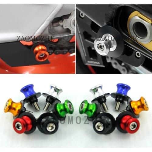 For Kawasaaki Z750 ER-6N ER-6F ER6 Z1000 2003-2013 Motorbike CNC Aluminum Swingarm Spools Slider Stand Screws 10 MM