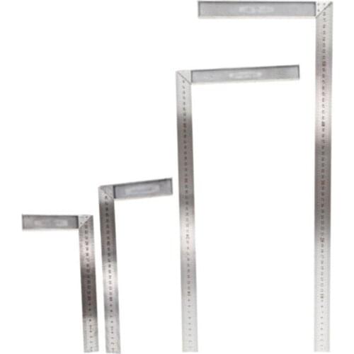 90 Degrees 25/30/50/60cm Aluminum Alloy Right Angle Measuring Square Ruler Carpenter Tool L Shape Angle Square Ruler Tool