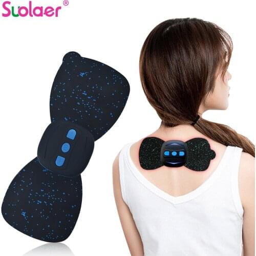 Mini Neck Massager Electric Butterfly Design Muscle Stimulator Back Cervical Massager for Shoulder Waist Arm Pain Relief