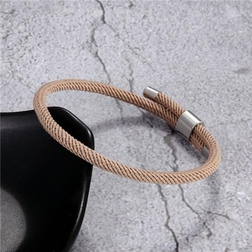 MKENDN New Arrival Lover Macaron Charm Rope Chain Paracord Bracelet Male Women Summer style Adjustable Accessories