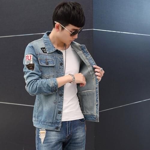 Hip Hop Overcoats Casual Streetwear Destroyed Jeans Flight Jacket Men Ripped Denim Jean Jackets