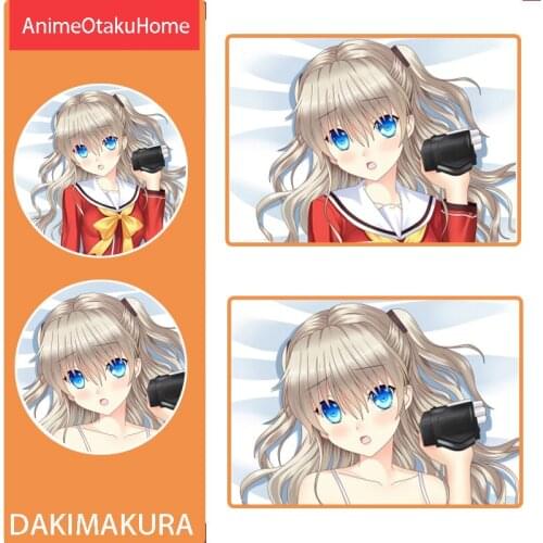 Anime Charlotte Tomori Nao Throw Pillow Cover Double-Sided Printed Pillowcase Otaku Bedding Decoration Dakimakura Pillow Case