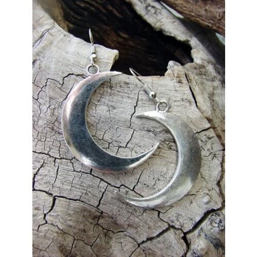2021 New Crescent Moon Earrings Mystic Gothic Jewelry Lunar Witch Celtic Pagan Wiccan Phase witchy Goddess Fashion Woman Gift