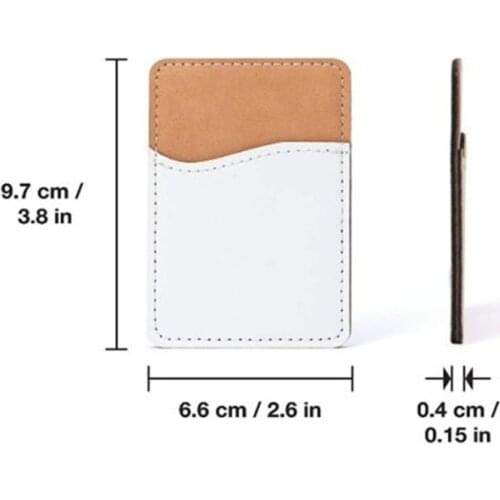 Q1QA Imitation Leather Cell Phone Card Pocket Holder with Adhesive Sticker DIY ID Credit Card Wallet Mobile Phone Case Pouch
