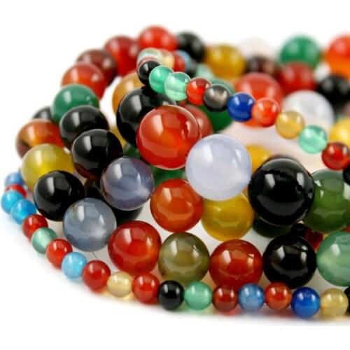 Mix-Colour Beads Round Selectable 4 8 10mm,Natural Stone Beads For jewelry making Diy Bracelet Necklace