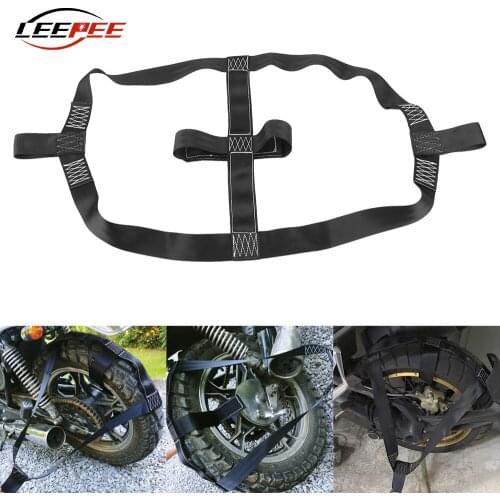 1000KG Pull Motorcycle Rear Wheel Belt Webbing Strap Transportation Tie Fasten Securing to Trailers Motorbike Moto Accessories