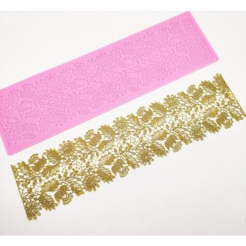 Lace Mat Exquisite Floral Silicone Mold Wedding Cake Edge Decoration Tool Sugar Craft