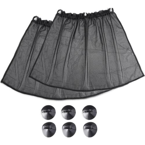 2Pcs Car Curtain Side Window Car Sun Shade Curtain Windshield Mesh Curtain Blind Wholesale