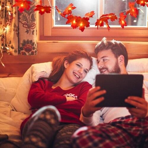 LED Maple Leaf Fairy Led String Light 1.5M 3M 6M Artificial Plant Rattan Holiday Wedding Room Christmas Decorative Lighting