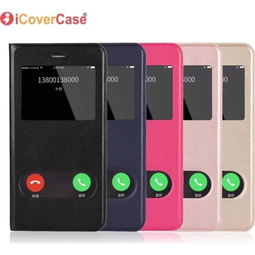 Flip Case For iPhone X 8 7 6 6S Plus 5 SE 5S S Cover Window Slide Answer Phone Bag Etui Coque Hoesje For iPhone7 8Plus Capinha