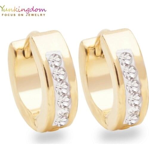 Yunkingdom wholesale/retail lovely small earrings stainless steel hoop women earrings 2018 new jewelry UE0301