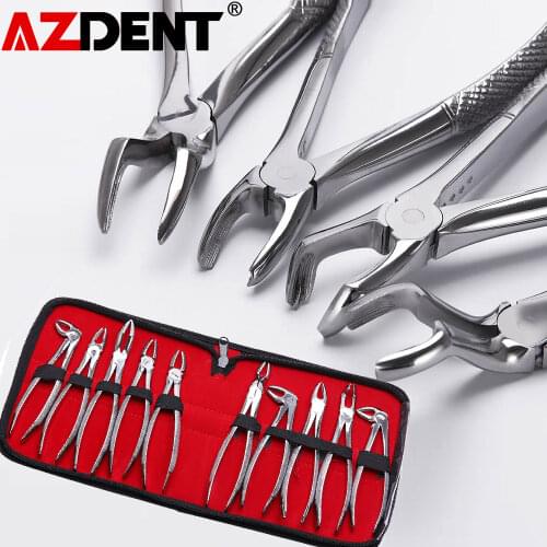 1SET Stainless Steel Dental Extraction Forceps Pliers kit Dental Surgical Tooth Extraction Forcep Pliers Kit
