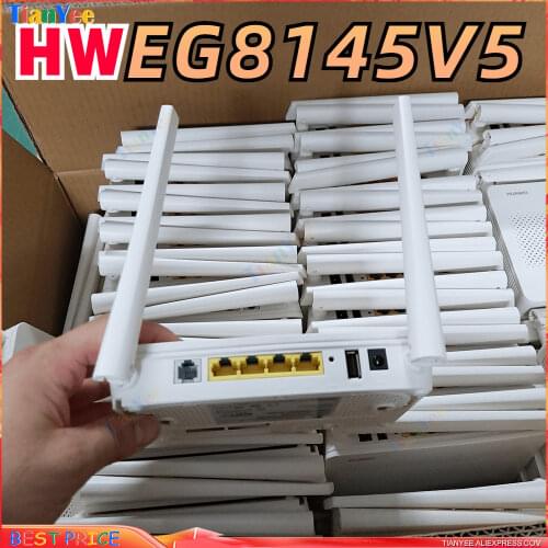3/4pcs High Value New hua wei EG8145V5 Gpon ONU FTTH 4GE+1POTS+1USB+2.4G/5G+ wifi With English modem router bare metal+ adapter
