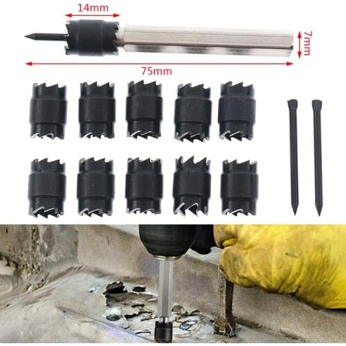 13Pcs/Set HSS Rotary Spot Weld Drill Remover Sheet Metal Hole Cutter Panel Separator