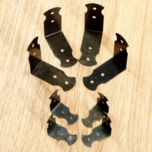 20pcs Decorative Corner Protectors Retro Luggage Box Corners Iron Brackets Furniture Desk Edge Cover Antique Bronze 41mm/24mm