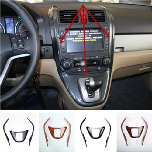 3pcs/lot ABS carbon fiber grain or wooden grain gear panel decoration cover For Honda CRV CR-V 2007-2011