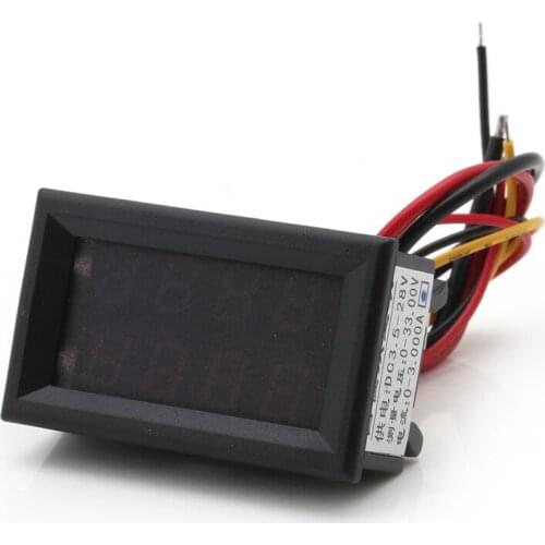 4 Bit 0-33V 3A DC Voltmeter Ammeter Digital LED Dual Display Amp Volt meter 828 Promotion