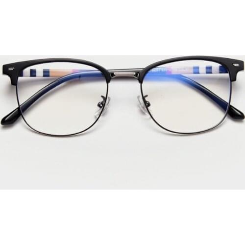 49135 TR90 metal retro square glasses frame men and women fashion optical computer glasses