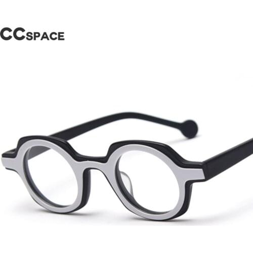 49872 Retro Round Acetate Optical Glasses Frames Men Women Fashion Computer Eyeglasses
