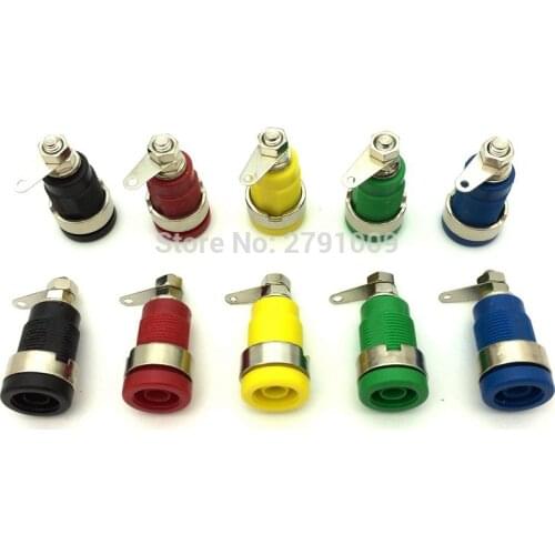 5Pcs 5 Color 4MM Banana Jack Socket Nut Washer for Multimeter Oscilloscope Binding Post Connector 2099