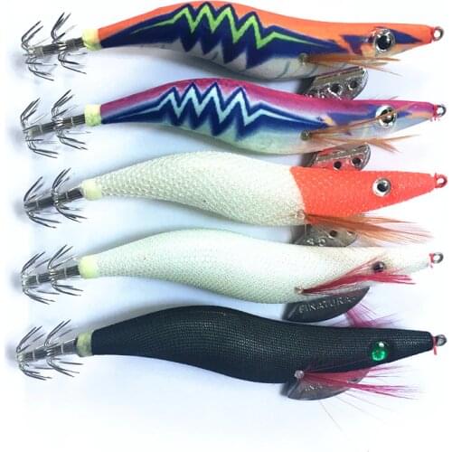 5Pcs Luminous Jigs Lure Fishing Shrimp Lure 13.5cm 3.5# Noctilucent Shrimp Bait Squid Shrimp Jig Lures Pesca Carp Fishing