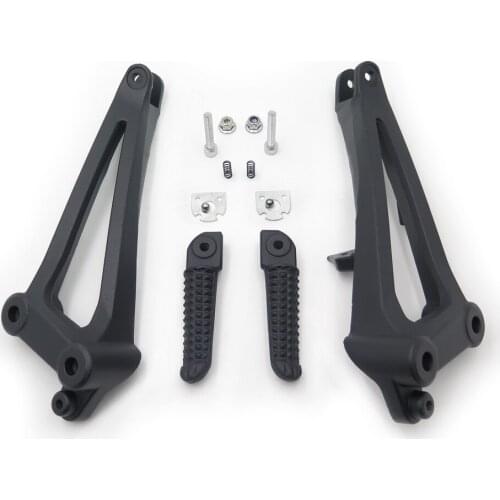 Aftermarket free shipping motorcycle parts Motorcycle Black Rear Footrest Foot Pegs Brackets For 2009 2010 2011 Yamaha YZF-R1