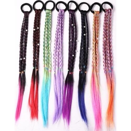Hair Accessories beaded Wig Elastic Hair Band Princess Twist Braid Tool rubber bands Simple Ties headbands for women Girls