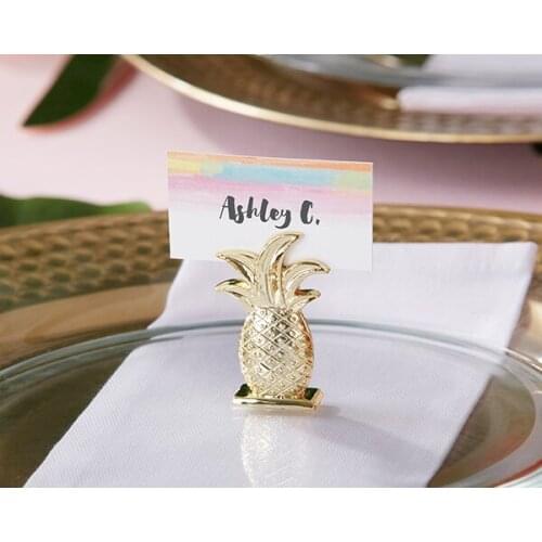 Free shipping 150pcs/lot Wedding Favors Gold Pineapple Place Card Holder Party Favors