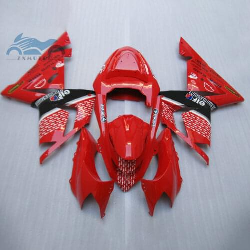 Free Custom Motorcycle fairings kit for KAWASAKI Ninja 2004 2005 ZX10R sports fairings kit 04 05 ZX 10R red body repair parts