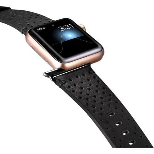 Real Genuine Leather bracelet 38mm Band For Apple Watch SE straps 42 40 44mm for iWatch Series 6/5/4/3/2/1 classic Buckle