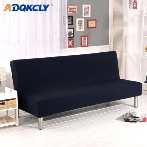 Black Color Stretch Spandex Folding Sofa Cover Elastic All-inclusive Sofa Bed Towel Length 160-195cm Couch Slipcover 19 colors