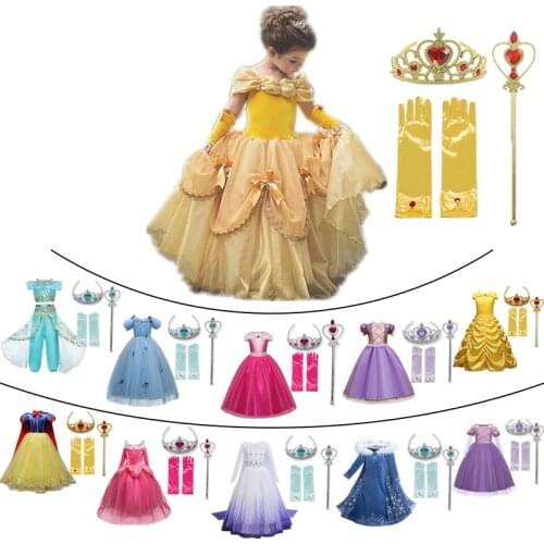 Girls Cosplay Dress Up Kids Halloween Carnival Princess Costume Children Christmas Party Fancy Clothes