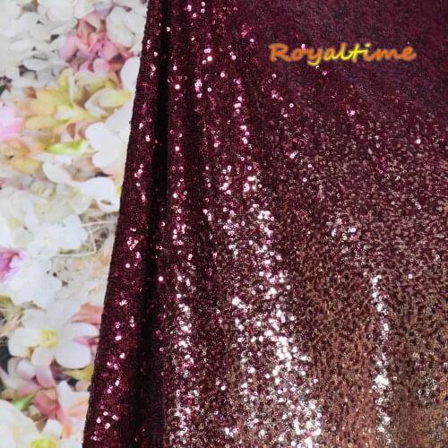Gradient Burgundy-Light Gold Sewing Sequin Fabric Sequin Lace Fabric for Dresses ,Tablecloth,Table Runner, Wedding Backdrop