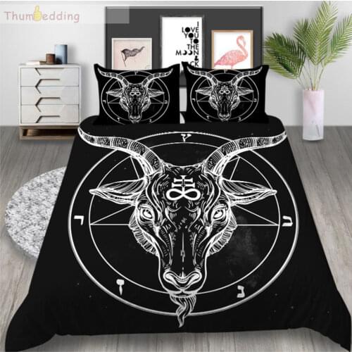 Thumbedding Animal Bedding Set Bull Head Duvet Cover Soft Touching Material Twin Double Queen King Bed Set Pillowcase