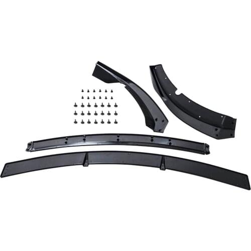 Front Bumper Lip Splitter Spoiler Kit Black for Dodge Charger SRT 6.2L V8 15-20 for SRT Hellcat Sedan 4-Dr 2015-2020 Black