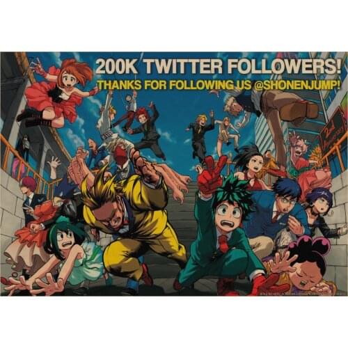 Japanese Anime My Hero Academia Retro 2019 Calendar Poster Home decoration Kraft Poster Painting Wall stickers