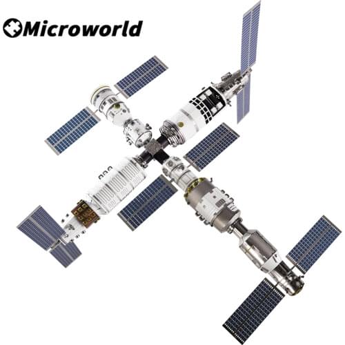 Microworld 3D Metal DIY Puzzle Chinese Space Station Model Handmade Laser Metal Models Creative Display Toys For Gifts Adults