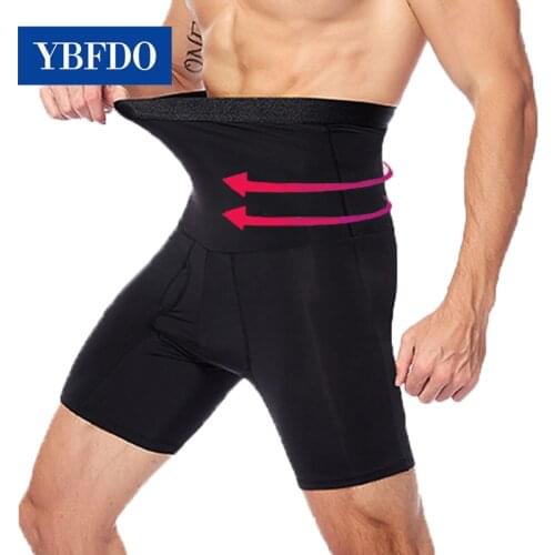 YBFDO High Waist anti-slip Stretch Abdomen Tummy Control Underwear Mens Shapers Slimming Pants Stretch Abdomen Seamless Belly