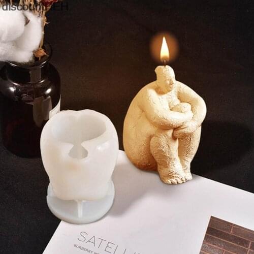 New Nordic Abstract Diy Body Candle Silicone Mold Thick Body Fat Female Resin Mold Home Decoration Ornament Plaster Figures Mold