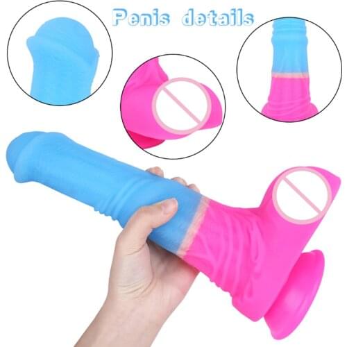 New Large Anal Sex Toys Colorful Realistic Penis Butt Animal Fantasy Dildo Massage For Men And Women Big Anal Beads Soft Dildos