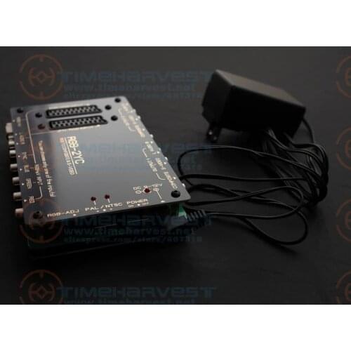New SCART 15Khz VGA RGBS-BNC to 2 S-video converter JAP or EUR SCART convert to S-video converting board RGB-2YC converter box
