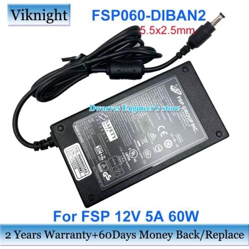 Genuine Adapter 12V 5A 60W FSP060-DBAE1 Charger For FSP FSP060-DBAB1 FSP060-DIBAN2 DPS-60PBA Laptop Power Supply