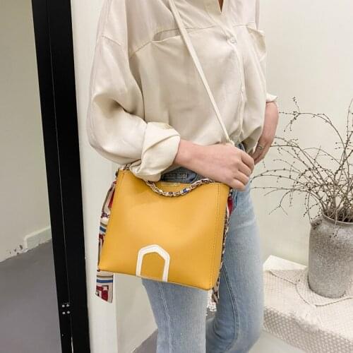 Popular small bag fashion trend messenger handbag simple bucket bags