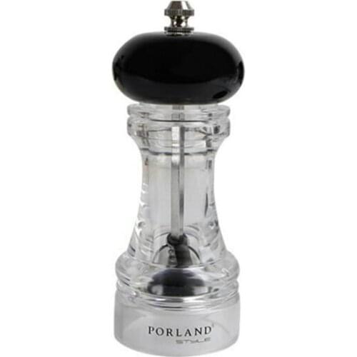 Porland Orion Acrylic Black Pepper Mill 15cm