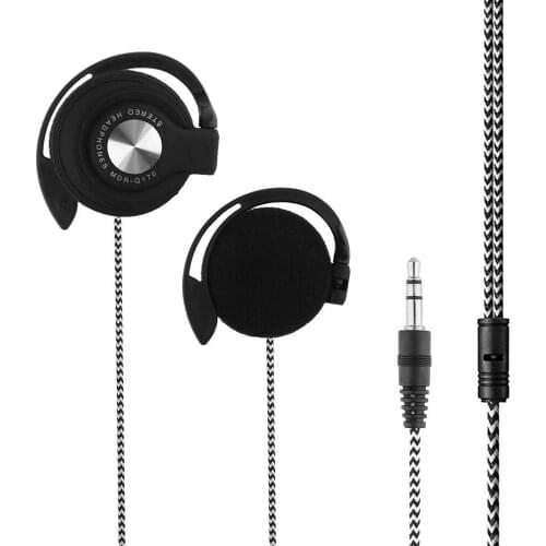 3.5mm Wired Earphones Gaming Headset On-Ear Sports Headphones Ear-hook Music Earpiece For Smartphones Tablet Laptop Desktop PC